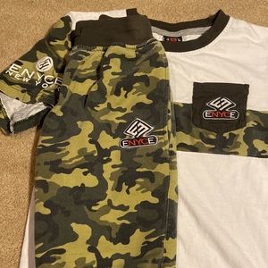 VTG ‘96 ENYCE Camo tee/sweats set (16-18)
